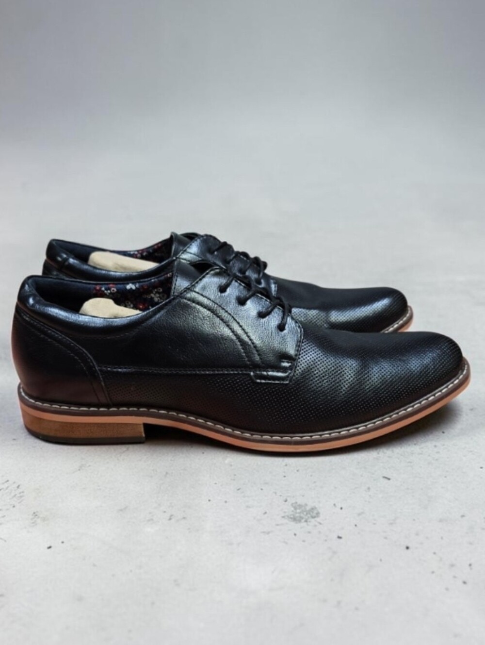 Madden Perforated Black Leather Oxfords Mens Size 13